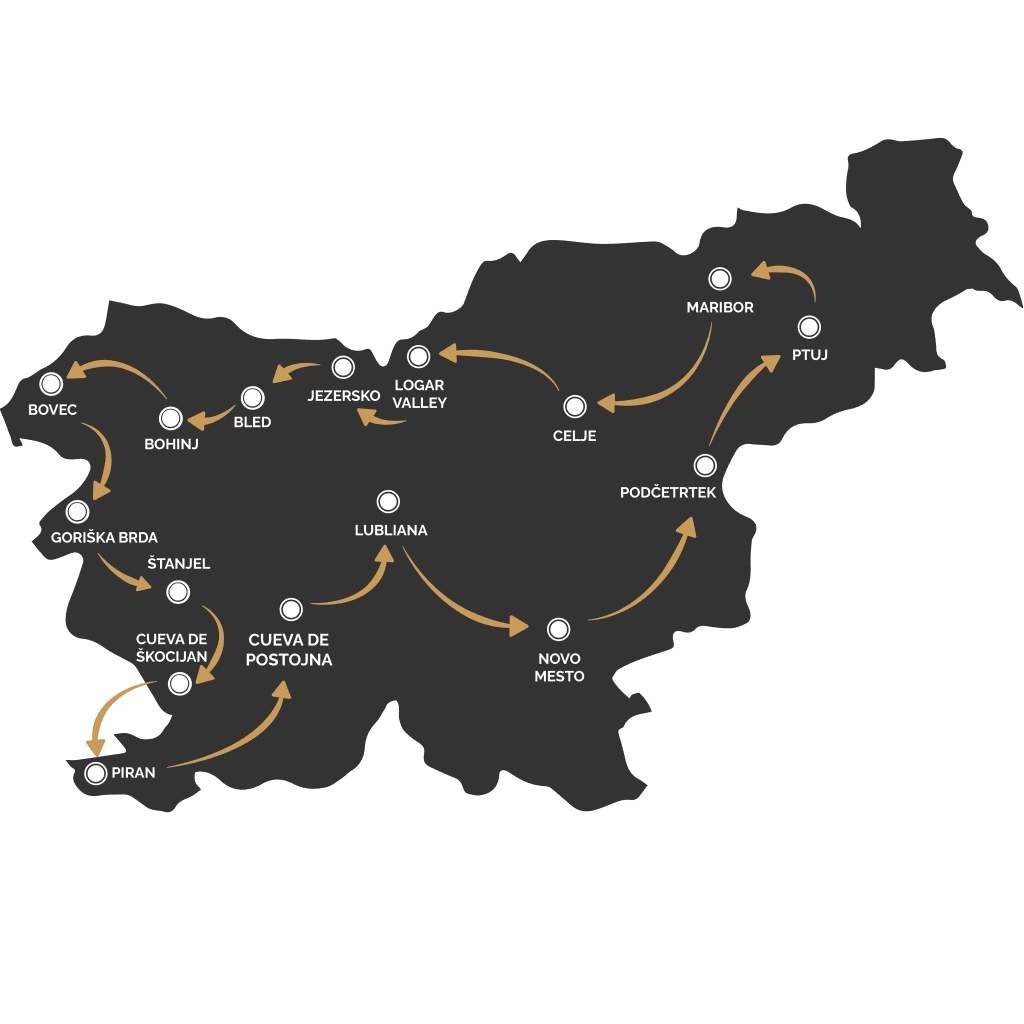 All Around Slovenia Itinerary Map